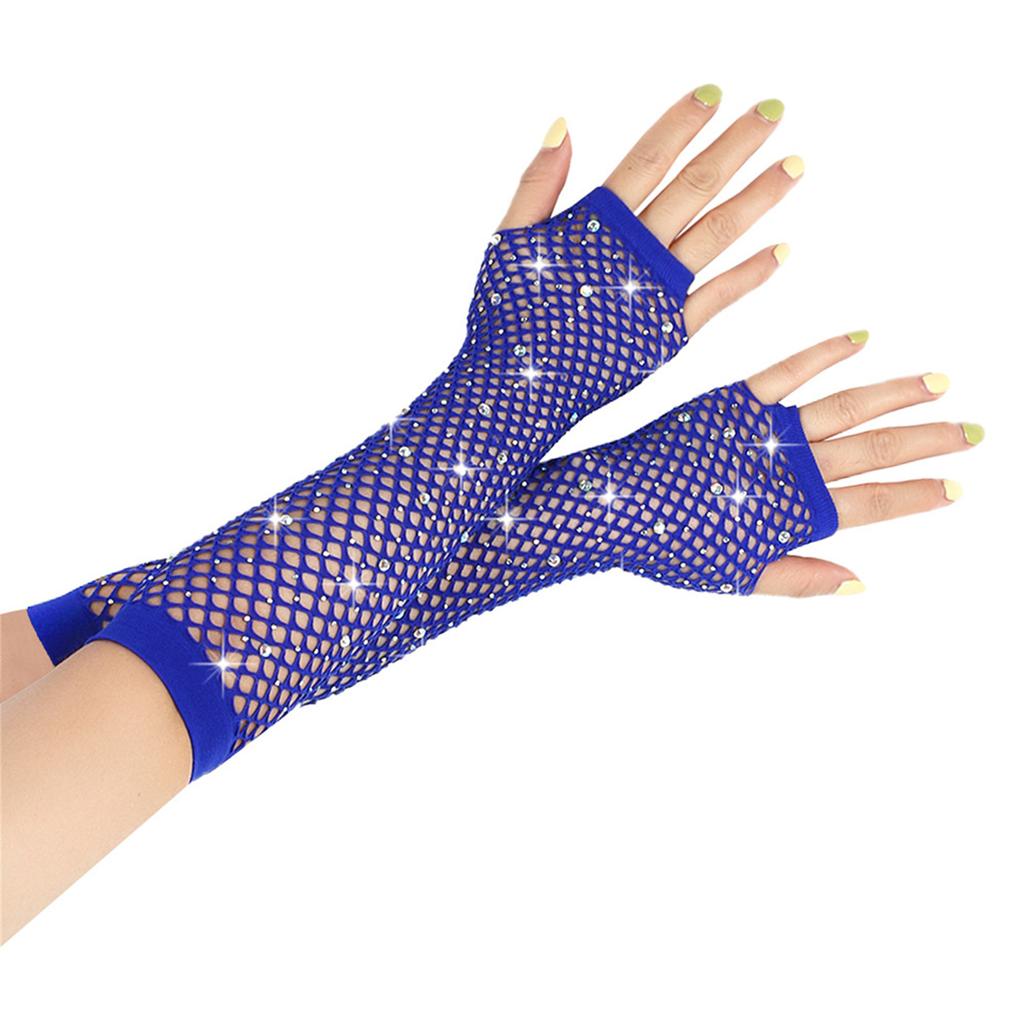Fishnet Gloves Nightclub Dancing Gloves Party Accessory Half Finger Fishnet Gloves Hollow Wrist Gloves