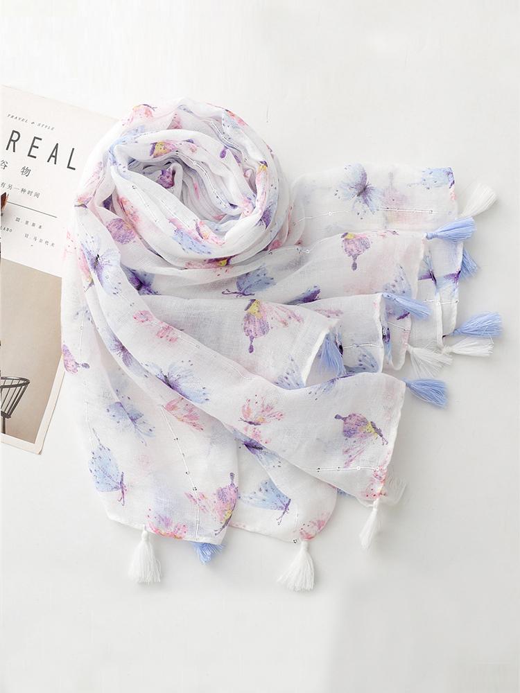 Elegant Women Silk Scarf Beach Wrap Shawl Lady Sweet Sequin Animal Print Femme Hijab Bandana Mujer Vacation Travel Scarve Pareo