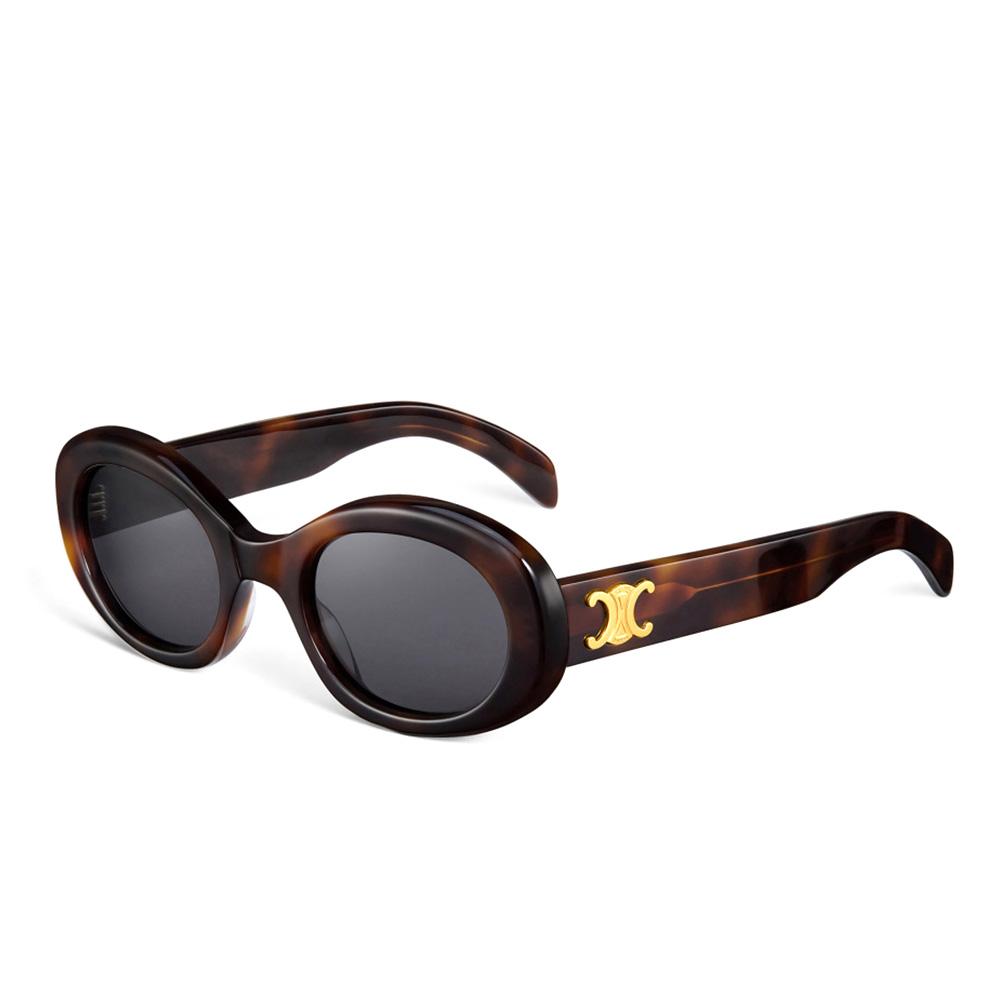 Celine Triomphe Logo Oval Sunglasses Women Sunglasses 40194U