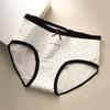 Female Spring and Summer Point Pure Cotton 10A Antibacterial Extended Skin Friendly Breathable Mid Waist Briefs