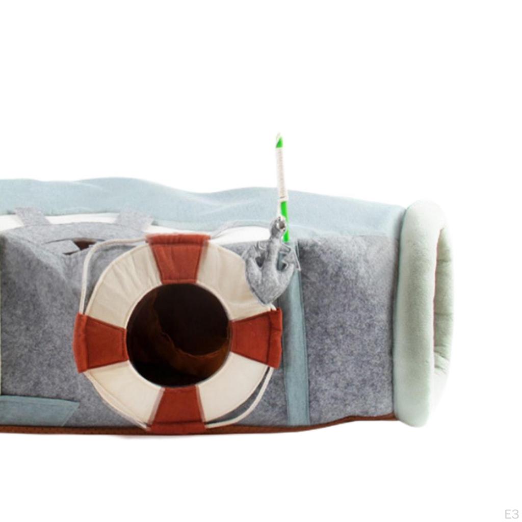 Tunnel Comfortable Interactive with Scratching Board Tunnels for Indoor Cats Puppy, Kitty, Kitten,