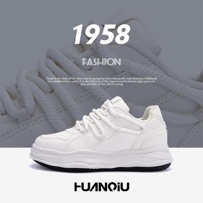 Global Invisible Inner Height Increase White Shoes ZHQ-ZL8930 Spring Casual Trend Versatile Student Thick Baseplate Shoes Men