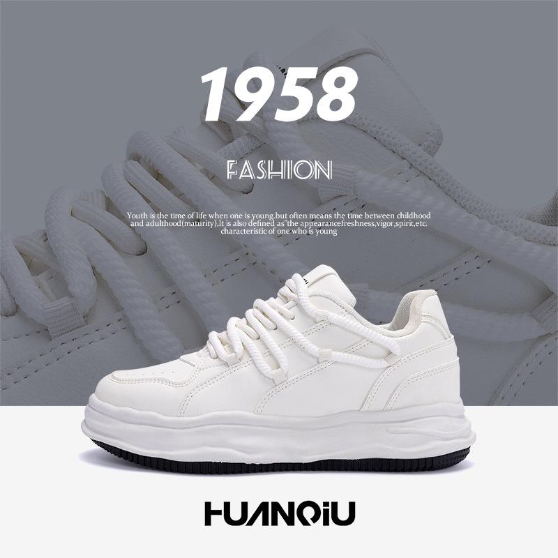 Global invisible inner height increase white shoes ZHQ-ZL8930 spring casual trend versatile student thick baseplate shoes men
