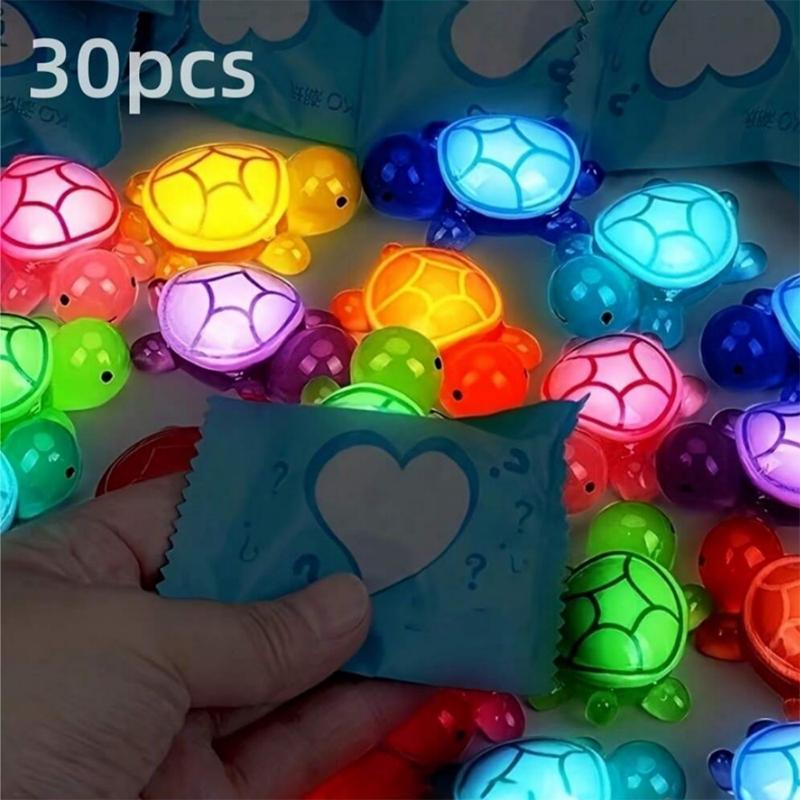 

30/50/100pcs Glow-In-The-Dark 3D Turtle Blind Bags - Colorful Translucent DIY Crafts Party Favors Fun Animal Beach Themed Events