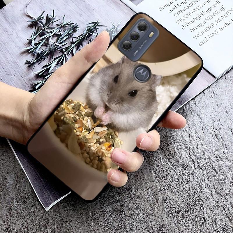 Cute Hamster Phone Case For Moto G84 G04 G22 G31 G32 G42 G52 G10 G20 G30 G60 G13 G14 G50 G100 G73 G23