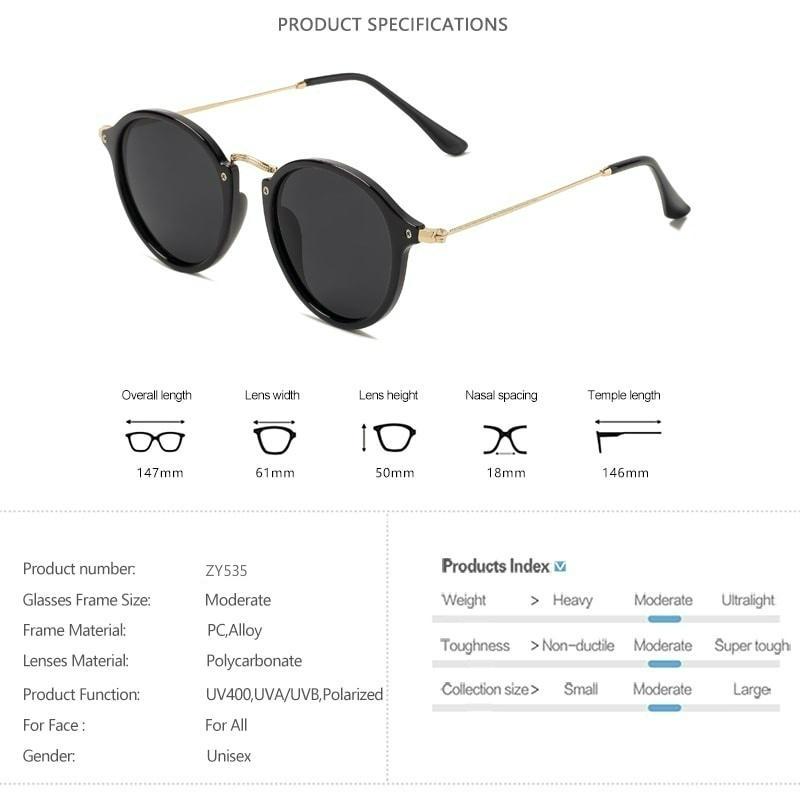 Outdoor Vintage Sonnenbrille Beschichtung Brille Herren Damen UV400 Schutz Retro Rund Verspiegelt