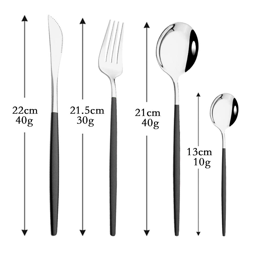 Mirror Rose Gold Flatware Cutlery Set Sainless Steel Home Dinnerware Party Fork Spoon Dessert Knife Kitchen Dinner Tableware Set