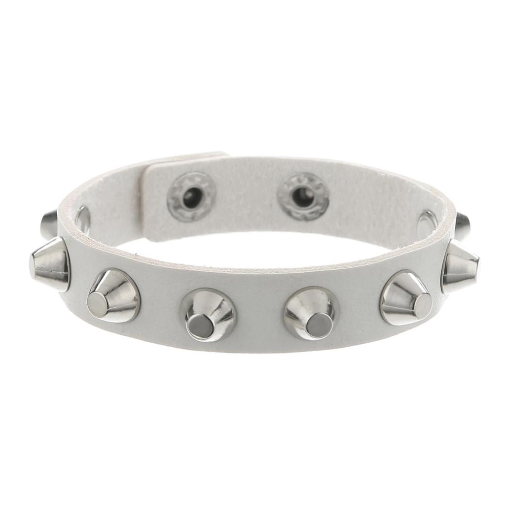 Halloween Punk Fashion Pu Leather Rivet Rock Bracelet For Women And Men, Unisex, Daily Holiday Party Wear, Valentine's Day Gift