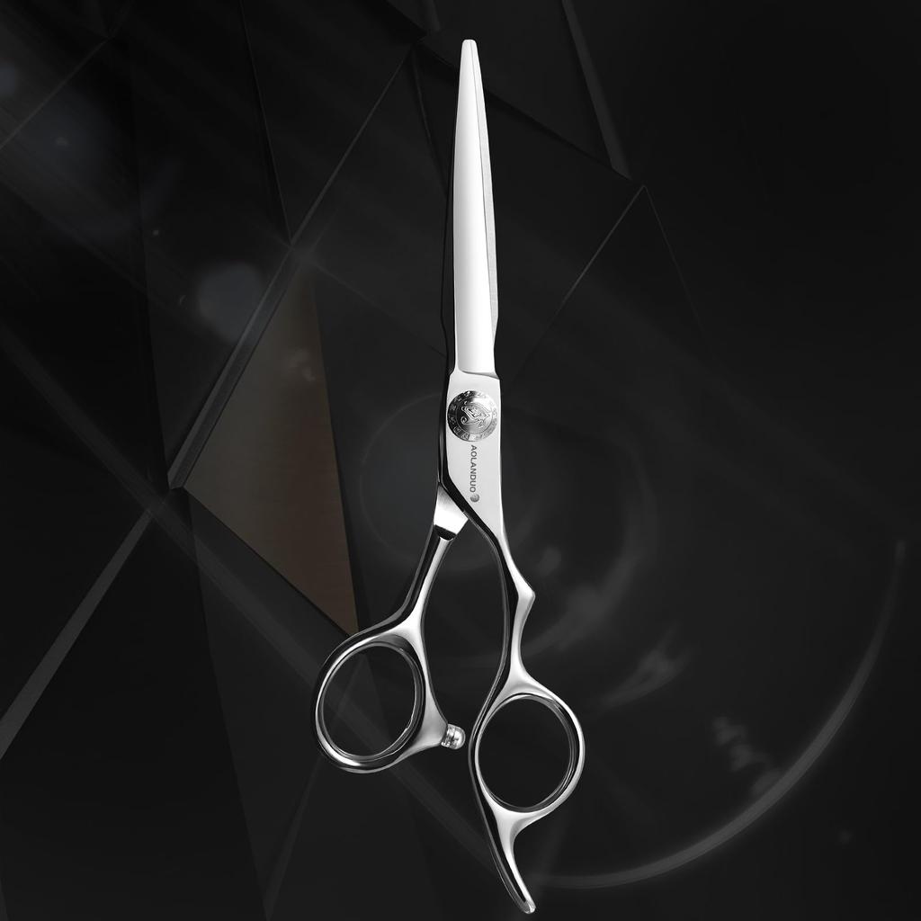 AOLANDUO Professional Hair Cutting Scissors Are 6 Inches and Have Very Sharp 440C Steel Hair Cutting Scissors Are Have Smooth Movements and Fine Come