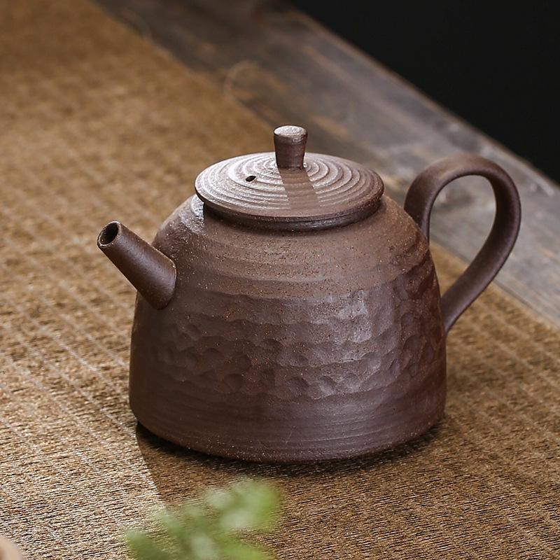 Stoneware pot side handle teapot ceramic single household Chinese style tea making pot single pot anti-scalding