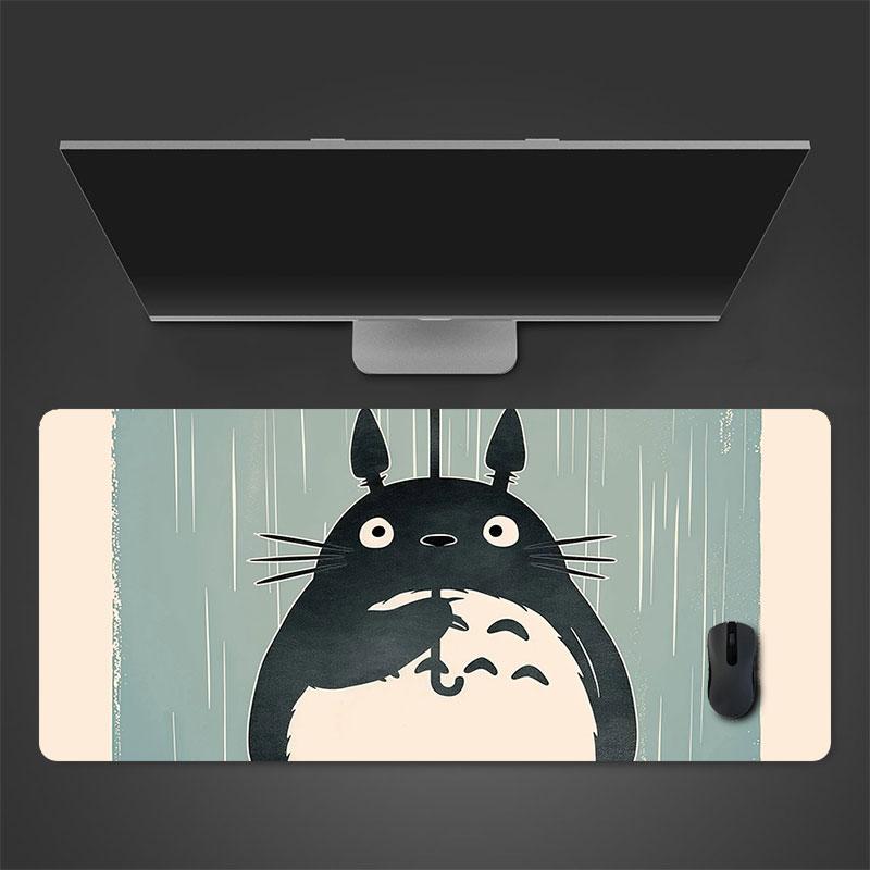 Totoro Art Mouse Pad, Large Gaming Desk Mat, Non-slip XXL Mousepad for Laptop & Tablet, Mini PC Playmat with Stitched Edges