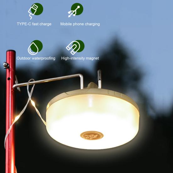 8/10M Camping Fairy Light IP44 Waterproof High Brightness LED Magnetic USB Rechargeable Portable Outdoor Tent Decoration Ambient Lamp Strip