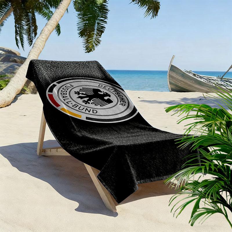 German Football Association Print Beach Towel, Large Soft Quick Dry Towel for Beach Camping Swimming