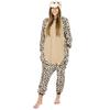 Onesie Kigurumi Costume Cheetah Warm Pajamas Disguise Jumpsuit Zipper L