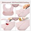 Little Dimsum Baby Bibs 2Pcs Silicone Baby Feeding Bibs Easily Adjustable and Wipe Clean Soft Waterproof Weaning Bibs Perfect Food Crumb Catcher for