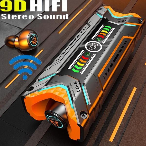 

Беспроводные Bluetooth-наушники Mini TWS, наушники для вождения без рук с шумоподавлением, игровые наушники со звуком 9D HIFI с зарядным устройством 2200 мАч