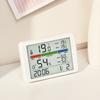 Magnetische Hänge-Digitaluhr mit Innenraumtemperatur- und Luftfeuchtigkeitsanzeige Großer LCD-Bildschirm für Schreibtisch, Wand, Kühlschrank