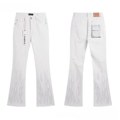 ZYLLO Splicing Flare Jeans for Men Stacked Pants Streetwear Pants Harajuku Goth Bell Bottom Punk Long Trousers