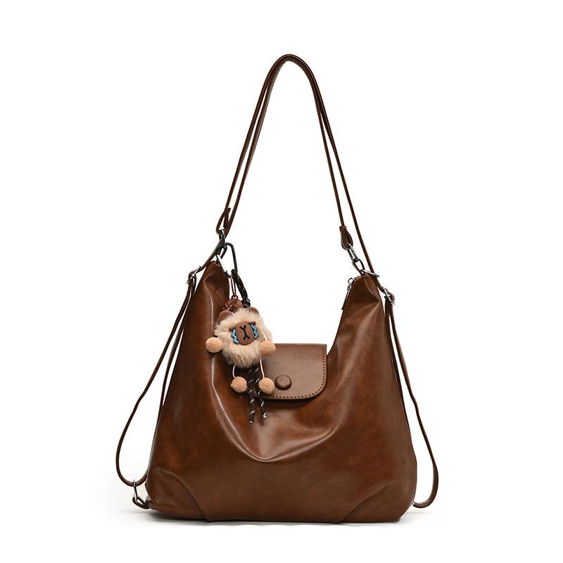 Tote bag 2025 spring new large-capacity commuter backpack niche design shoulder women's bag multi-purpose messenger bag