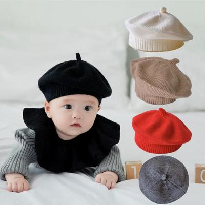 2025 Autumn/Winter Unisex Baby Beret: Warm Knitted Newborn Wool Painter Hat