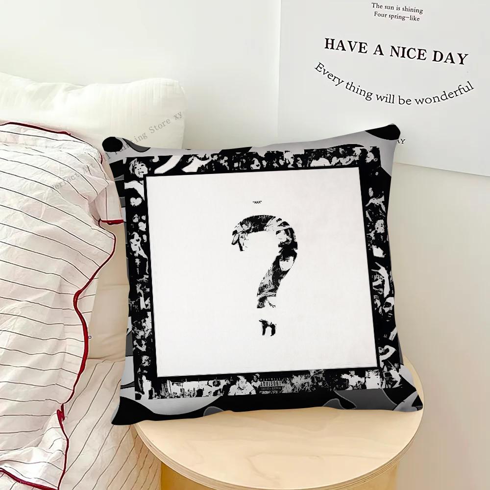 XXXTentacion Rap Hip Hop Music Singer Pillow Case Fashion Square Pillowcase Bedroom Sofa Room Ins Decoration Leisure Cushion