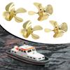 Metal RC Boat Propeller 4 Zinc Alloy 4mm for Model Repair Replace