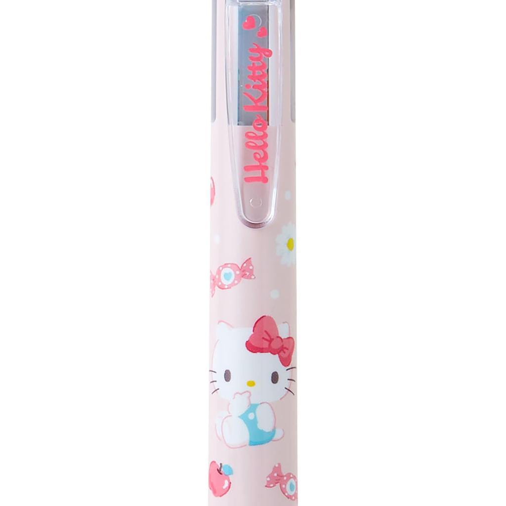 Sanrio Sarasa Multi Ballpoint Pen Mechanical Hello Ink 283193 4-Color & Pencil, Kitty, Colors Black, Blue, Red, Green, 0.5mm,