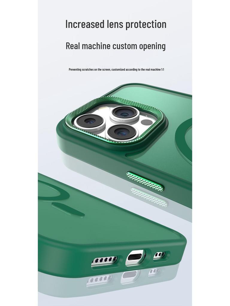 Magnetische Hülle mit Diamanttextur für iPhone 17 Pro Max und 16: Hautgefühl, Mattiert, Fallschutz