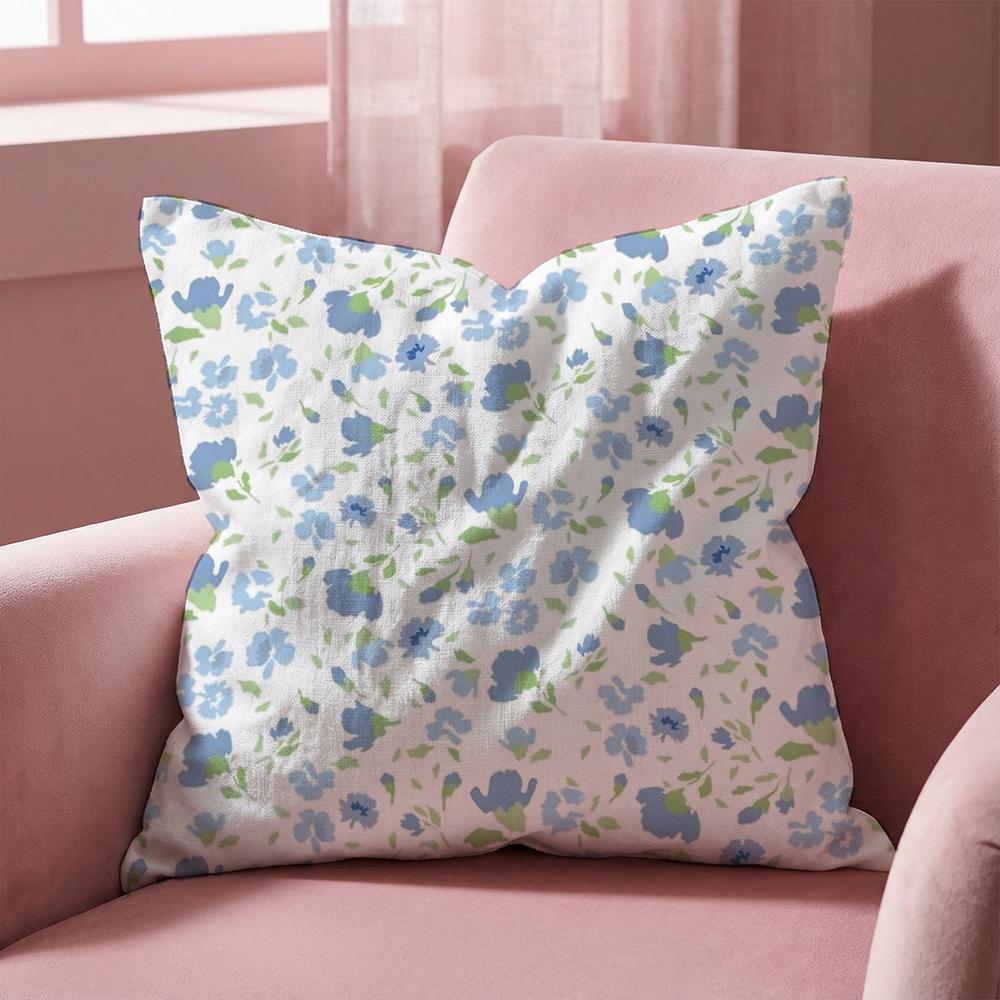 Fashion Small Florals Cushion Cover Multi-Scene Pillow Cover for Home & Car - Reversible, Soft & Durable for Daily Use