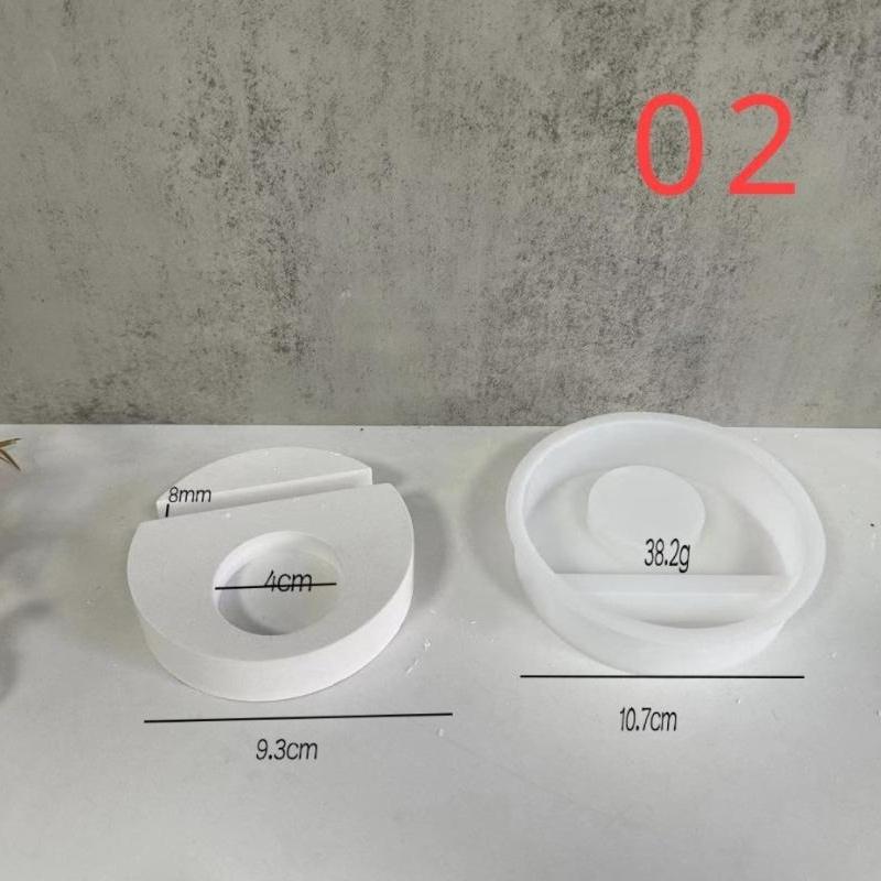 DIY Cake Tea Light Candle Holder Silicone Mold Heart Cake Candlestick Molds Resin Gypsum Craft Gifts Making Home Brithday Decor