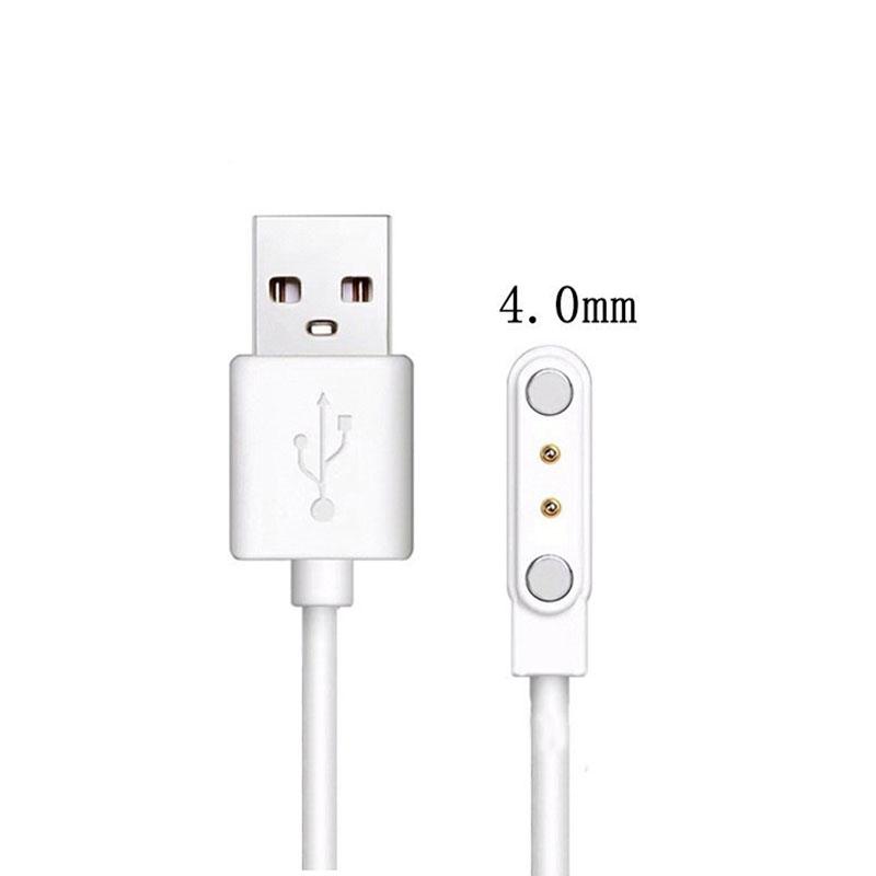 

Universal 2Pin 4mm 7.62mm 4Pin Strong Magnetic Charge Cable USB Charging Line Cord Black White For Smart Watches