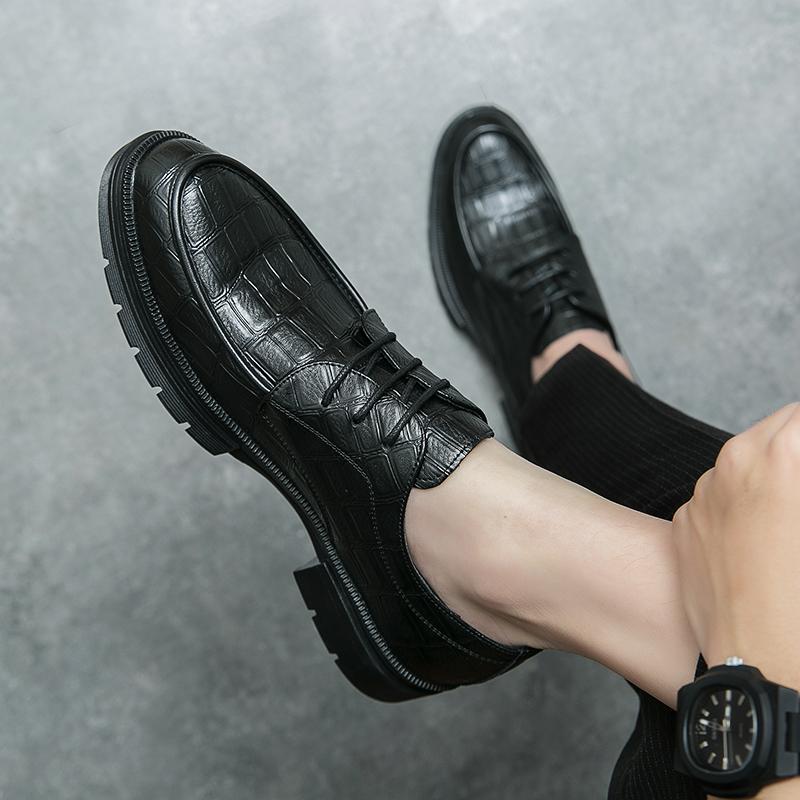 Fashion Mens Dress Shoes Men Formal Original Leather Italian Skin Shoes for Men Elegant Casual Business Luxury Social Men Lace Up Shoes