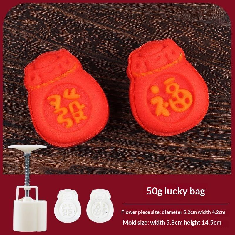 Plastic Hand Pressure Mooncake Mold Cookie Stamps Reusable Pastry Maker Tool Mid Autumn Festival For Baking Dessert Making