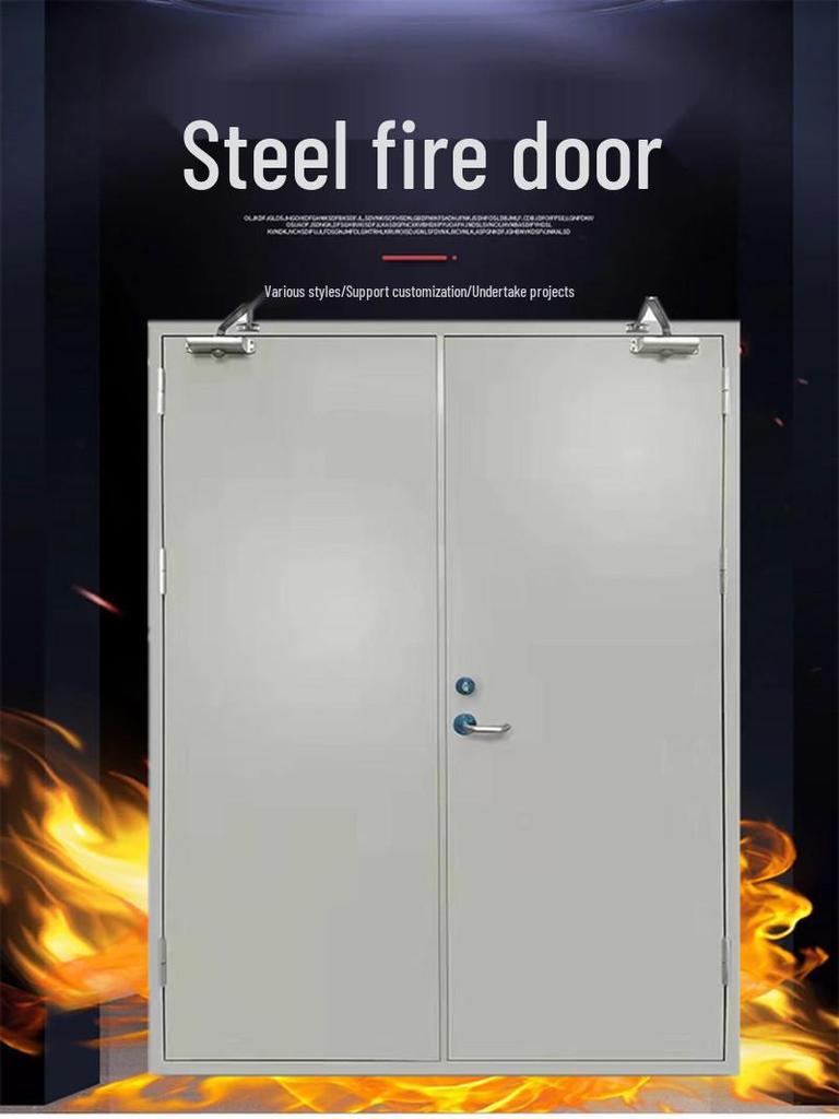 Class A Double Leaf Steel Fire Doors for Electrical Rooms and Pipe Shafts: Installation and Measurements