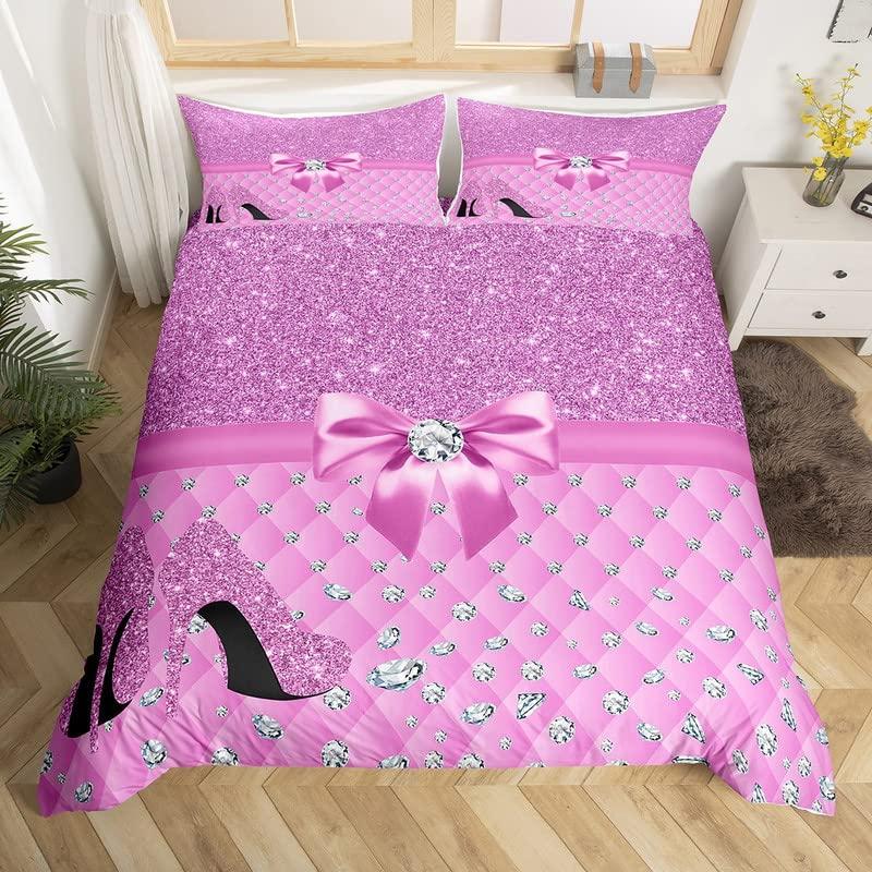 Luxury Shining Diamond Duvet Covers For Kids Boys Girls Lightweight Quilt Covers Jewelry Bedding Sets Bling Party Bedroom Decor