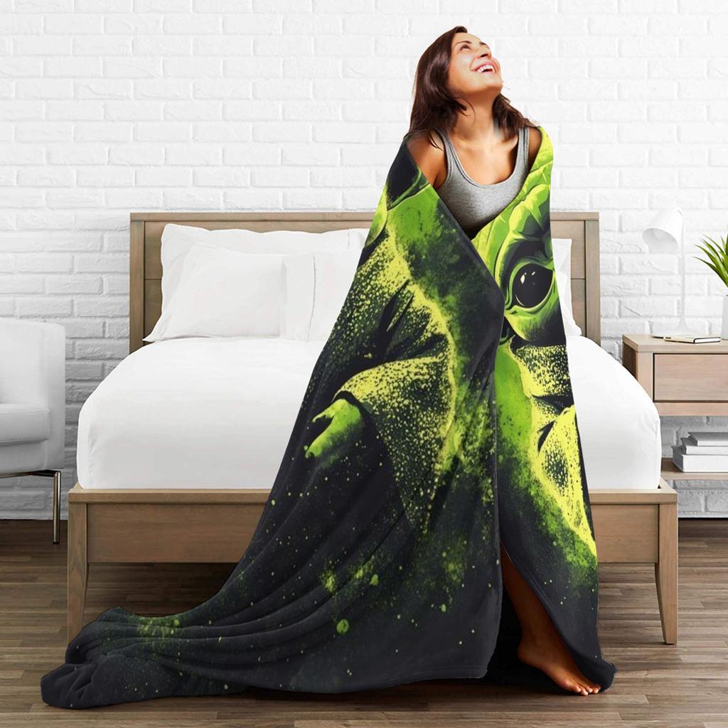 Grogu W-Warss Baby Yodas Blankets Quality Soft Warm  Bedding Throws Autumn Decorative Living Room Graphic Bedspread