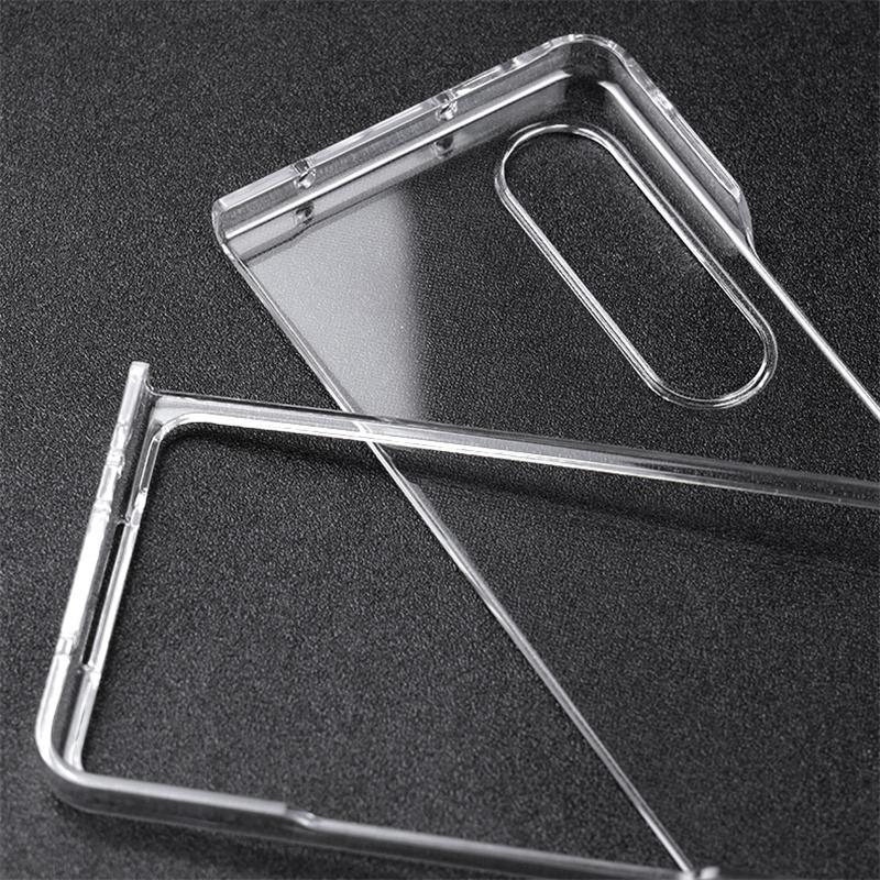 

For Samsung Galaxy Z Fold4 5G Transparent Hard PC Case Anti-Fall All-Around Protection Shell A
