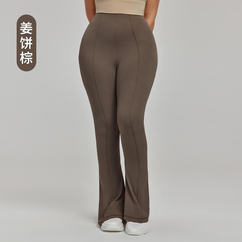 

Брюки для йоги с высокой талией и большим животом, больших размеров, женские, для фигуры типа «груша», с широкими штанинами, фитнес-брюки, тонкие спортивные расклешенные брюки, подчеркивающие длинные ноги 0 yards (recommended 100-62.5 kg)