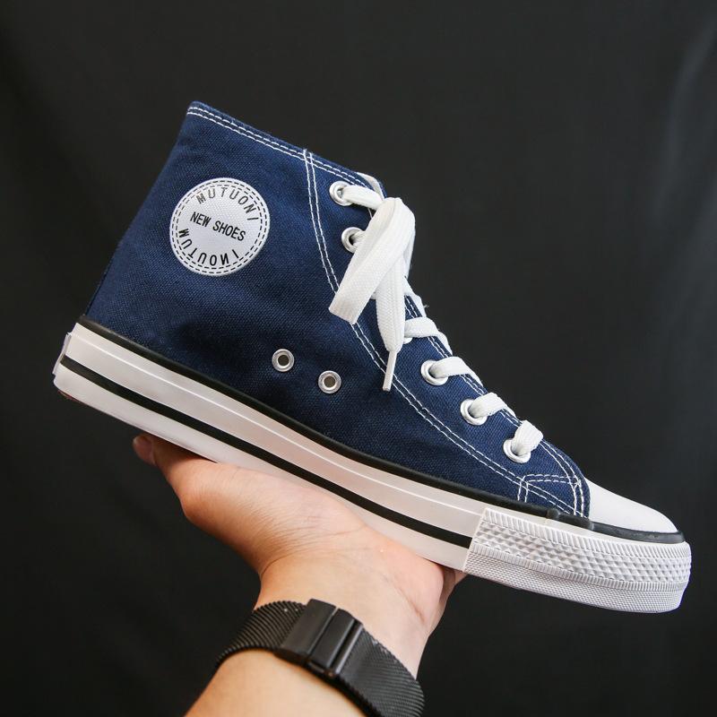 Retro Classic High-top Canvas Shoes Men's Shoes Casual Versatile College Style Couple Shoes Student Shoes Rubber Shoes Skateboard Shoes