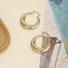 Golden Chunky Hoop Earrings for Women Bold Statement Everyday Jewelry Gift