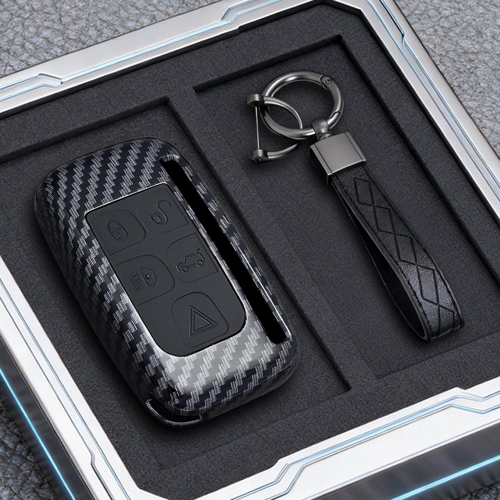 Car Key Case Cover for Land Rover Range Rover Sport Evoque Freelander Velar Discovery 4 Jaguar XE XJ XF Guitar Fob