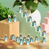 20pcs Classic Blue Mini Statues PVC Tabletop Decor for All Ages Ideal for Baptism Christmas Easter Hanukkah Thanksgiving