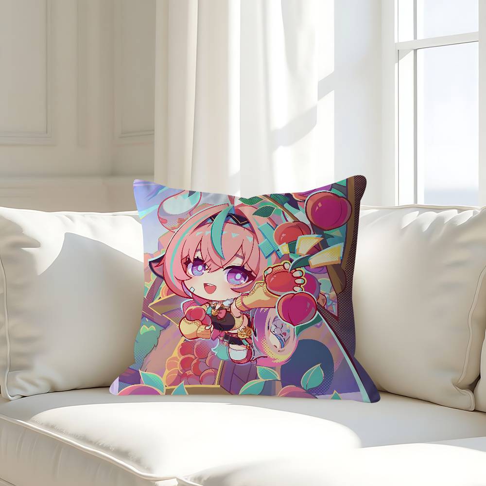 Genshin V-Varesa Pillow Case Removable Washable Cushion Cover – All-Season Soft Linen