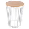 KADAX Kwietnik Dwustronny 40cm Biały + Blat Naturalne Drewno