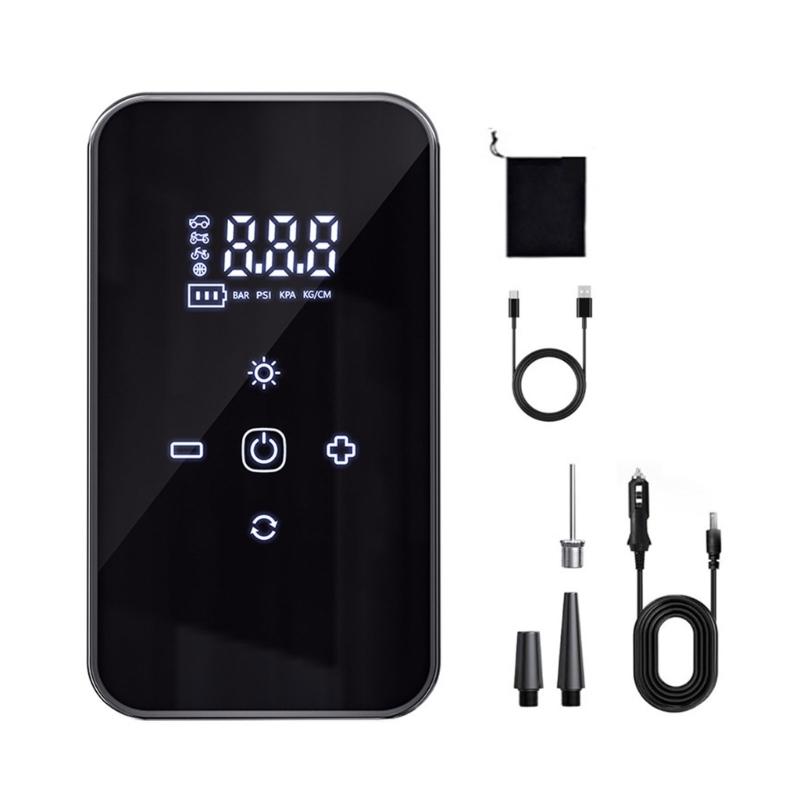 

Перезаряжаемый воздушный компрессор Автомобильный Мотоциклетный Насос для накачивания шин Цифровой дисплей Манометр Обнаружение со светодиодной лампой 1