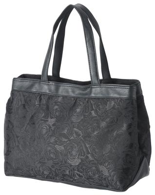 Formal para padrão de rosa cerimonial [Bolsa Onta well], preta, ocasiões, funerais, velórios, bolsa de mão,
