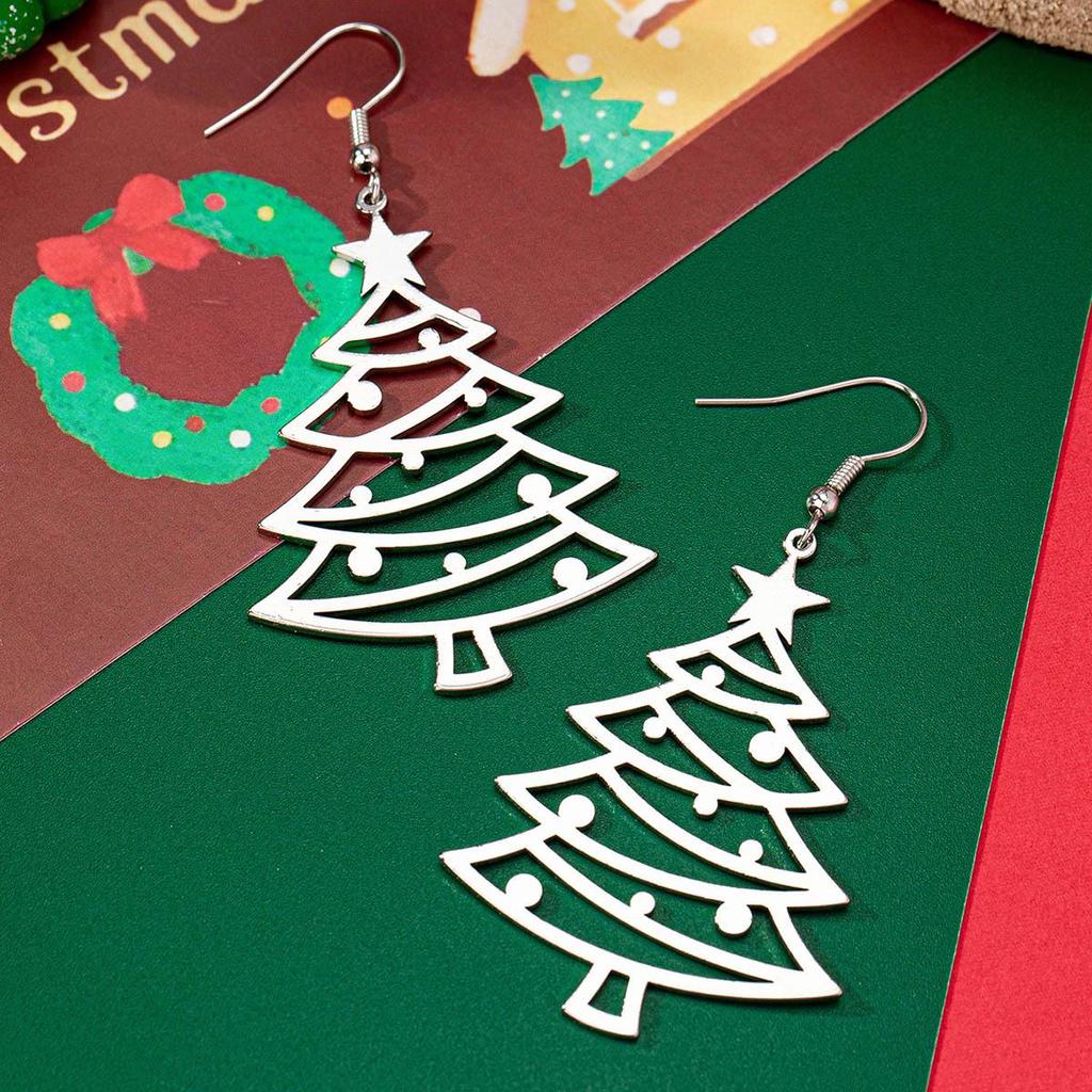 2024 European-American Creative High-End Christmas Tree Dangle Earrings