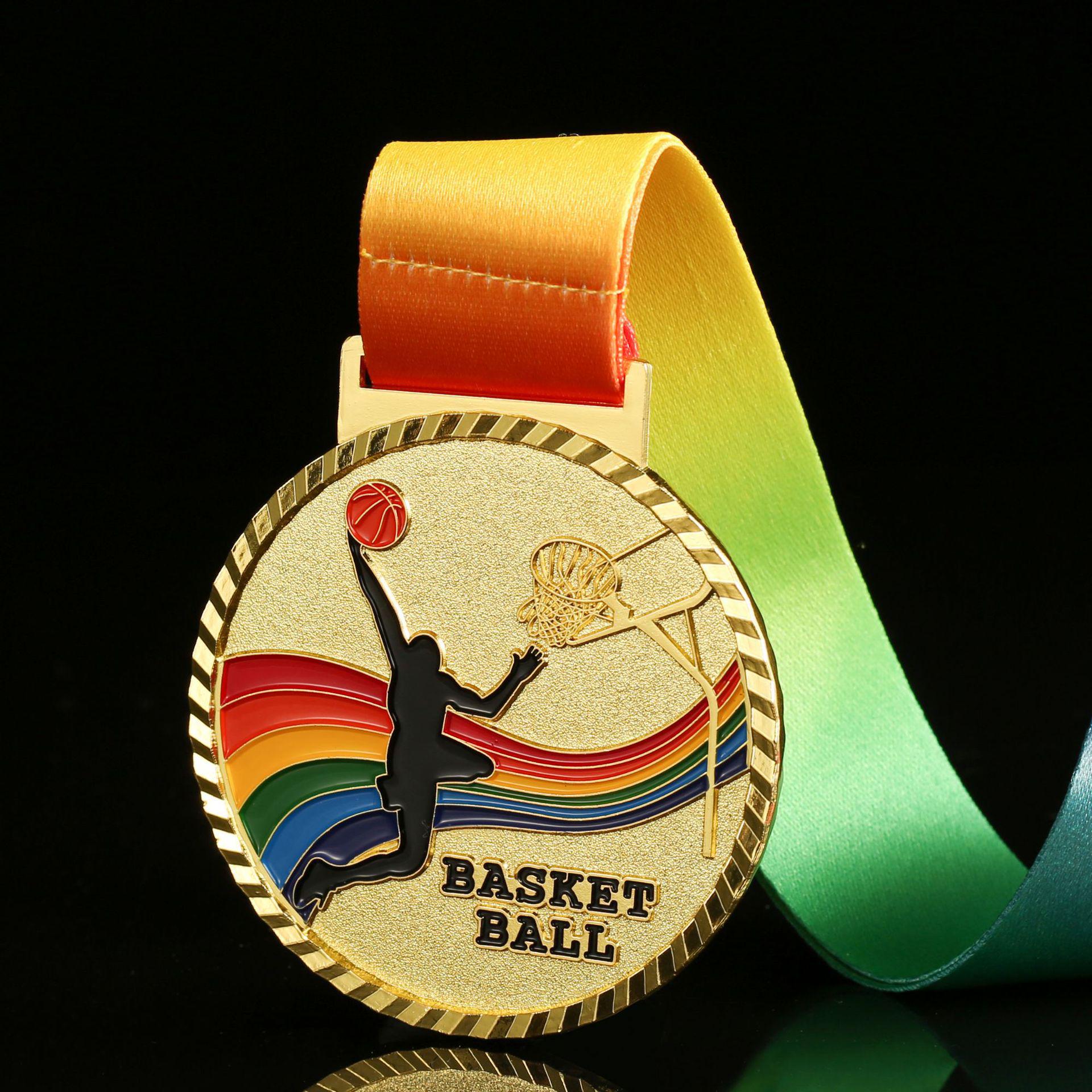 Zinc Alloy Basketball Souvenir Medal for Children s Sports Event