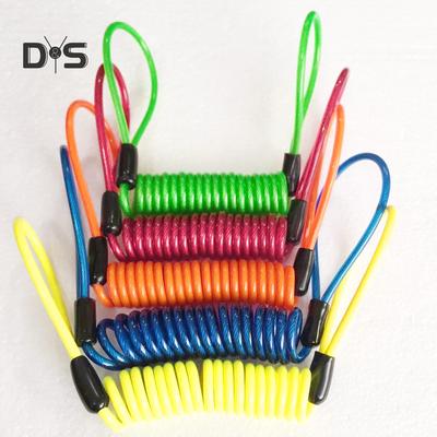DYS Auto Shop 120cm Motorcycle Motorbike Security Disc Brake Lock Spring Reminder Cable Coil