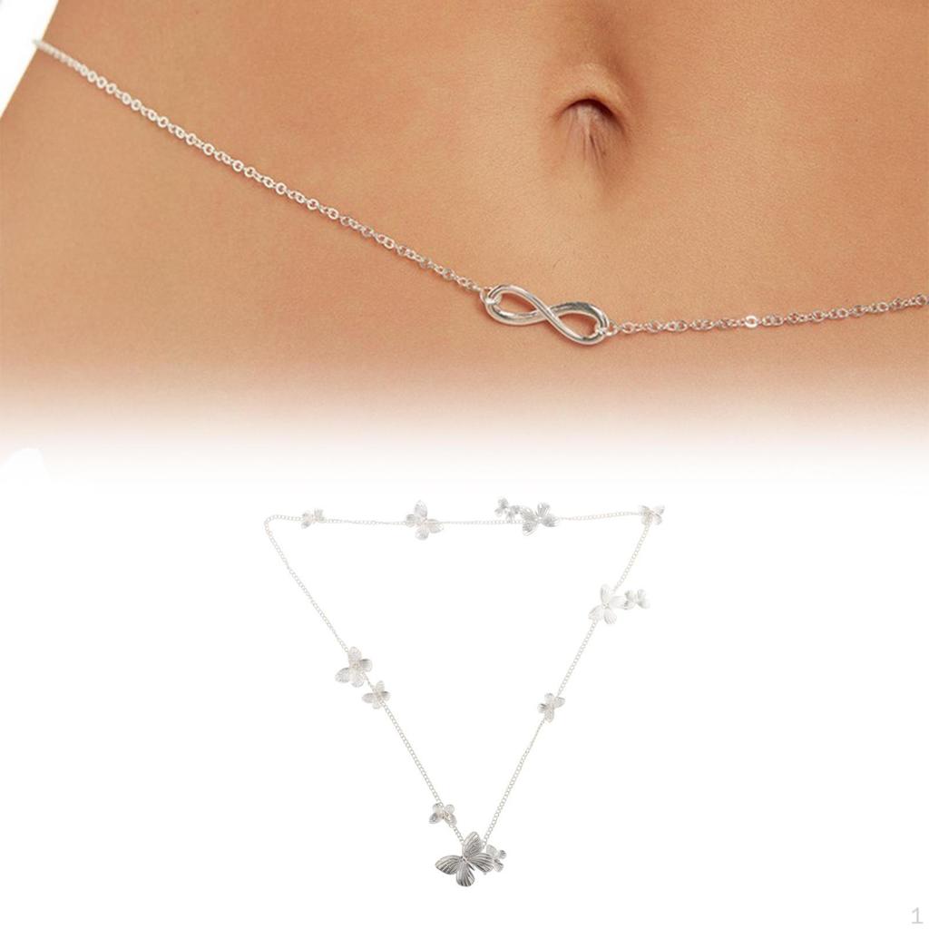 Waist Chain Belly for Dress Jeans Adjustable Bikini Elegant Metal Stylish Summer